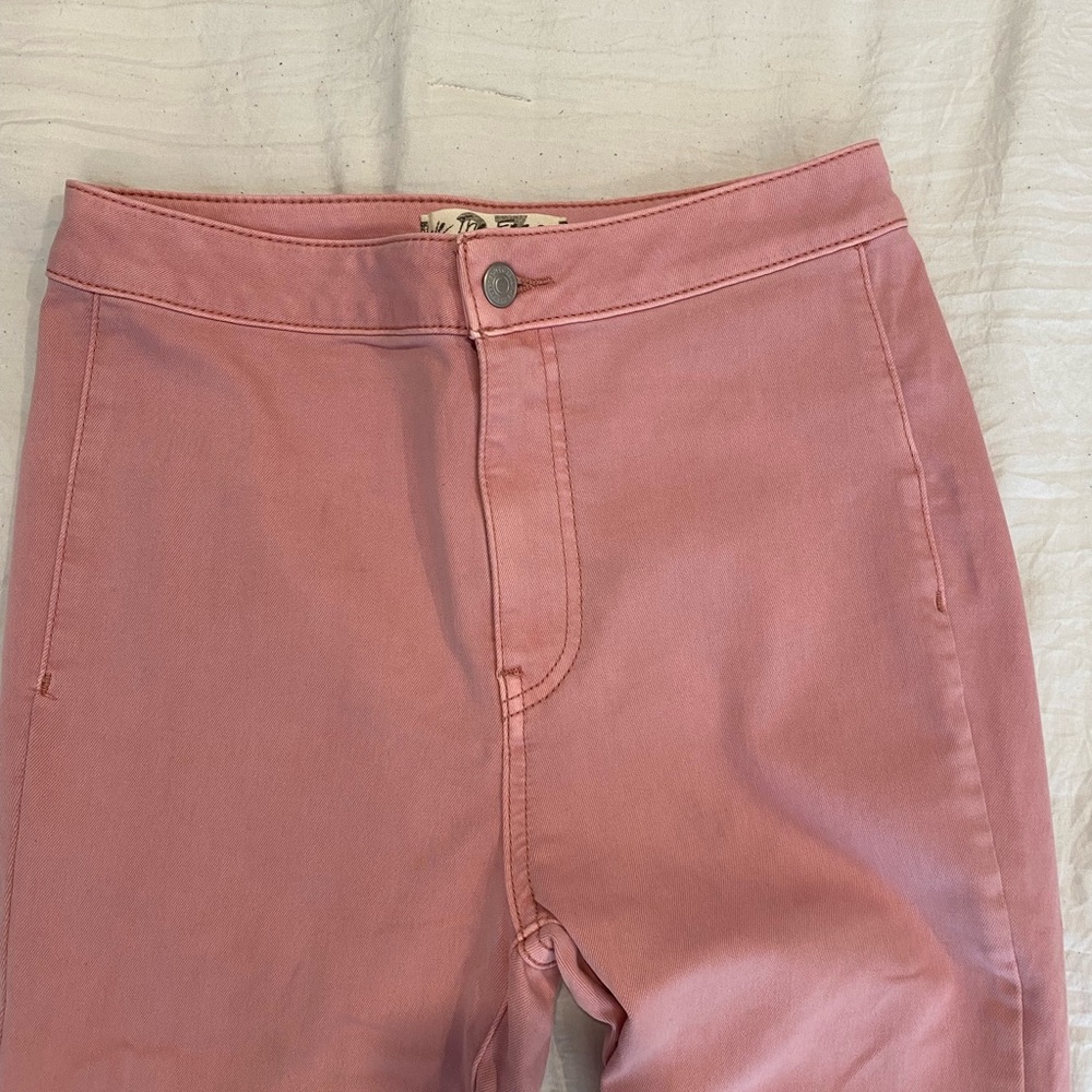 FREE PEOPLE PINK FLARE PANTS